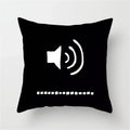 Axyaa Geometric Stripe Pillowcase with English Letter Design