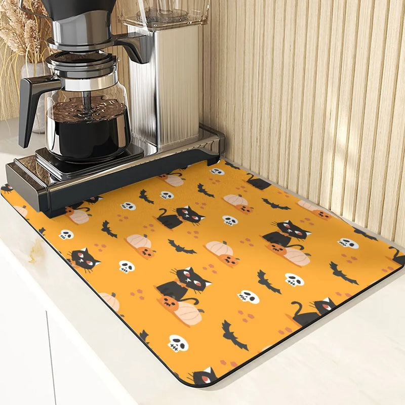 Axyaa Cute Ghost Pattern Coasters and Placemat Set