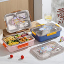 Axyaa Stainless Steel Bento Lunchbox with Compartments for Adults and Kids