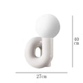 Axyaa Glass Ball Resin Table Lamp with Changeable G9 Bulb for Bedroom and Living Room