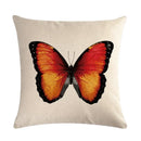 Axyaa Butterflies Linen Cushion Cover 45*45cm for Home Sofa Decor