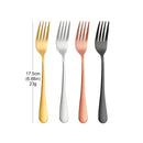 Axyaa Gold Dessert Fork Set Stainless Steel Coffee Ice Cream Cake Forks Black Cutlery
