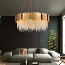 Axyaa Luxury Crystal Chandelier for Modern Living Room and Bedroom Lighting
