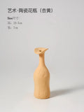 Axyaa Ceramic Vase Set: Modern Morandi Colors, Simple Artistic Design, Ideal for Living Room