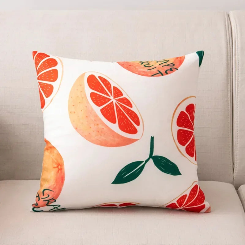 Nordic Cartoon Print Pillow Cover for Axyaa Square Cushion Sofa Decor