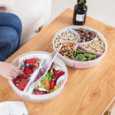 Axyaa Divided Snack Tray with Lid: Multi-function Food Storage Compartment