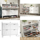 Axyaa Farmhouse Shoe Cabinet with 4 Drawers: Stylish Entryway Storage