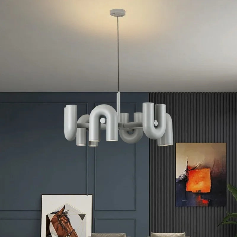 Axyaa Nordic LED Pendant Lamp Circle Ring Metal Light for Home Decor