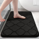 Luxury Memory Foam Bath Mat by Axyaa: Super Absorbent, Soft Coral Velvet, Non-Slip Rug
