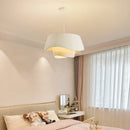 Axyaa Cream Fabric Chandelier LED Ceiling Lamp