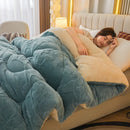 Axyaa Thick Lambswool Winter Blanket - Soft Double-Sided Plush Weighted Quilt