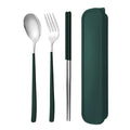 Axyaa Stainless Steel Tableware Set - Knife Fork Spoon Flatware Boxecc