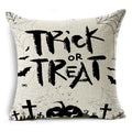 Axyaa Halloween Pattern Cushion Cover: Printed Linen Throw Pillow Case 45cm*45cm