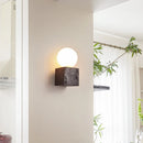 Axyaa Black Cave Stone LED Wall Sconce Modern Bedside Reading Lamps