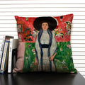 Axyaa Gold Pattern Oil Painting Decorative Throw Pillow Case - 45x45cm