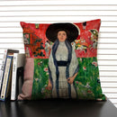 Axyaa Gold Pattern Oil Painting Decorative Throw Pillow Case - 45x45cm