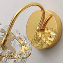Axyaa Gold Luxury LED Crystal Wall Lamp for Home and Hotel Bedroom Decoration