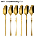 Axyaa Gold Stainless Steel Cutlery Set - Western Dinner Flatware Kit