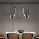 Axyaa Modern U Shape Chandelier for Dining Room and Kitchen Island Lighting