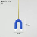Axyaa Rainbow U-shaped Pendant Lamp for Modern Living Room LED Lighting