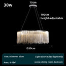 Axyaa Modern Luxury LED Tassel Chandelier in Gold/Silver Stainless Steel