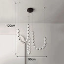 Axyaa Nordic Stair Chandelier, Living Room Pendant Lights, Indoor Ceiling Light