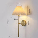 Axyaa Modern Pleated Shade LED Wall Sconce for Living Room Bedroom Decor