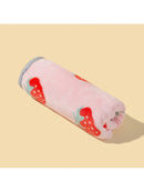Axyaa Pink Strawberry Plush Pet Blanket for Cats and Dogs