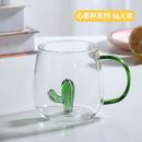 Axyaa 3D Cartoon Animal Glass Cup - Cute Single Layer Cup for Water, Coffee, Juice