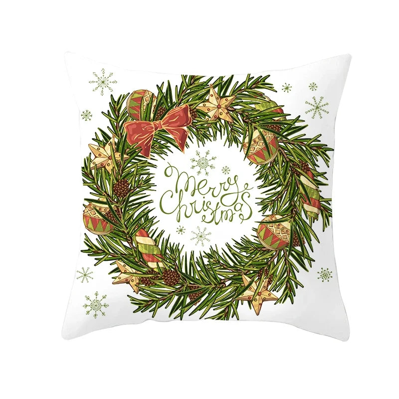 Axyaa Christmas Tree Print Pillow Case - 45x45cm