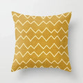 Axyaa Minimal Line Abstract Sun Pattern Plush Pillow Case