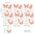 Boho Pink Butterfly Wall Sticker Nursery Decor by Axyaa