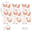 Boho Pink Butterfly Wall Sticker Nursery Decor by Axyaa