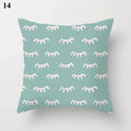 Axyaa Mint Green Blue Geometric Cushion Cover Modern Home Decor