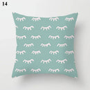 Axyaa Mint Green Blue Geometric Cushion Cover Modern Home Decor