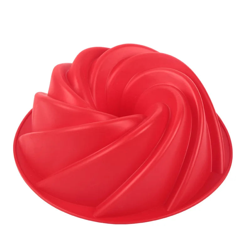Silicone Spiral Cake Mold by Axyaa: Non-Stick Pan for Sweeties, Jelly, Bread