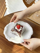 Axyaa Rock Pattern Ceramic Dessert Plate - Afternoon Tea Dim sum Plate