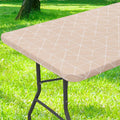 Axyaa 30x72inch Elastic Waterproof Rectangle Table Cover for Home Party & Outdoor