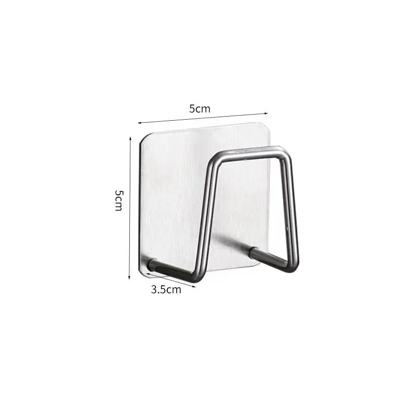 Stainless Steel Sink Sponge Racks by Axyaa: Wall-Mounted Kitchen Drain Storage
