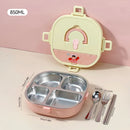 Axyaa Stainless Steel Bento Lunch Box Set - Microwave Safe, Sealed Compartments