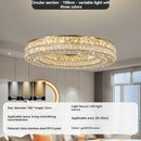 Axyaa Crystal Ceiling Chandelier: Modern Square Pendant Lamp for Living Room, Staircase & Dining Room