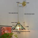Axyaa Glass Brass LED Wall Sconce Vintage Vanity Light Fixture