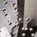 Axyaa Crystal Chandelier Stair Pendant Living Room Interior Lighting