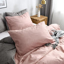 Axyaa Polyester Duvet Cover Set - King/Queen Size Plain Bedding with Pillow Cases
