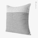 Axyaa Nordic Light Luxury Silver Grey Sofa Pillow with Woven Stitching