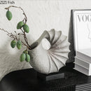 Axyaa Conch Vase Resin Floral Decor for Aesthetic Room Ambiance