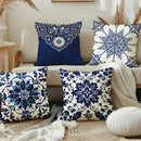 Axyaa Blue Floral Pattern Pillowcase - Home Decor Accent