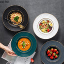 Axyaa Ceramic Straw Hat Salad Plate for Stylish Dining Experience