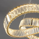 Luxury Modern Crystal Chandelier by Axyaa - Rotating LED Ceiling Hanging Lamp