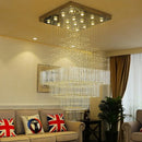 Axyaa Crystal Chandelier Lighting for Living Room Hotel Lobby Ceiling